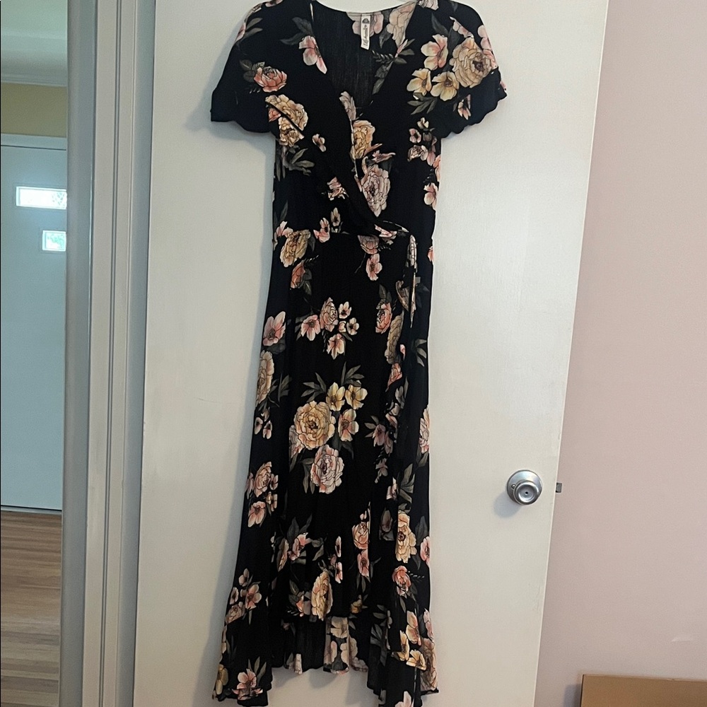 American Rag Black Floral Maxi Dress